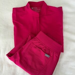 Figs Hot Pink Scrub Set